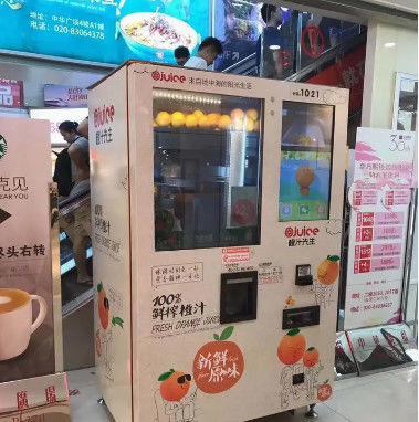 Havaalanı için Saimon Taze Meyve Suyu Otomatı 800W PLC Basınçlı kap