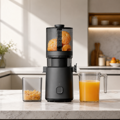 Fresh Smart HJ303 Ekstra Geniş Yavaş Sıkma Meyve Sıkacağı – 155mm Ağız, 2400ml Hazne, 200W Soğuk Sıkım ve Kendi Kendini Temizleme Özellikli Nihai Tam Meyve Deneyimi