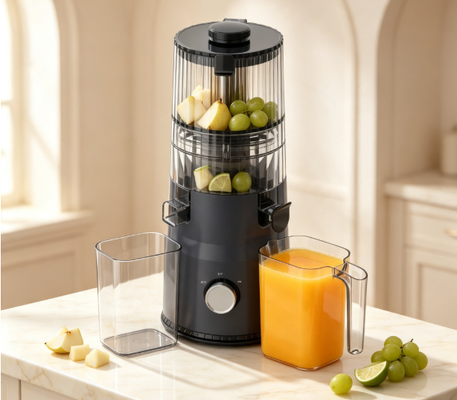 Fresh Smart HJ103A Kompakt Yavaş Sıkma Makinesi – Büyük Lezzet, Küçük Yer Kaplayan, 4 Renk Seçeneğiyle Canlı Renk, 135mm Geniş Ağız, 200W Soğuk Sıkım & Kendi Kendini Temizleme