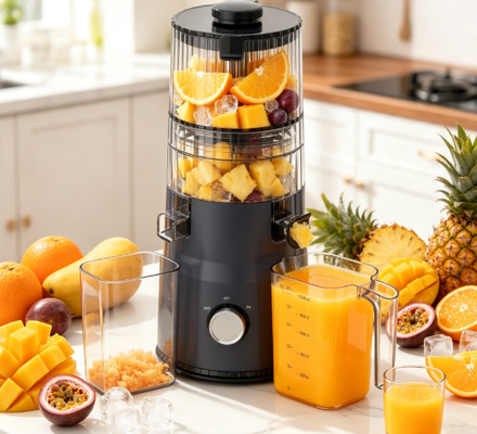 Fresh Smart HJ103A Kompakt Yavaş Sıkacak Narenciye Sıkacağı – Mutfaklarınızın Yeni Favori Rengi 4 Renk Seçeneği, 135mm Geniş Besleme Ağzı, 200W Soğuk Sıkım ve Kendi Kendini Temizleme Özellikli