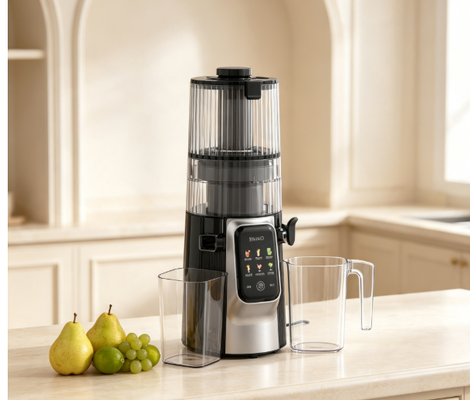 Fresh Smart HJ102D Çok Fonksiyonlu Yavaş Sıkacak Narenciye Sıkacağı – 6 Mod, 135mm Geniş Besleme Ağzı, 200W Soğuk Sıkım ve Kendi Kendini Temizleme Özellikleriyle Lezzetli Sağlıklı Yaşamın Anahtarı