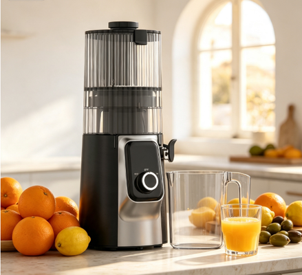Fresh Smart HJ102C Yavaş Sıkma Narenciye Sıkacağı – Gerçek Yiyecekleri Kolaylaştıran, 3 Ayarlanabilir Hızlı, 135mm Geniş Ağızlı, 200W Soğuk Sıkım ve Kendi Kendini Temizleyen Narenciye Sıkacağı
