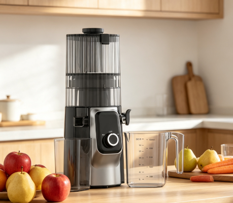Fresh Smart HJ102C Yavaş Sıkma Meyve Sıkacağı – İnsanları Bir Araya Getiren, 3 Ayarlanabilir Hız, 135mm Geniş Besleme Ağzı, 200W Soğuk Sıkma ve Kendi Kendini Temizleme Özellikli Meyve Sıkacağı