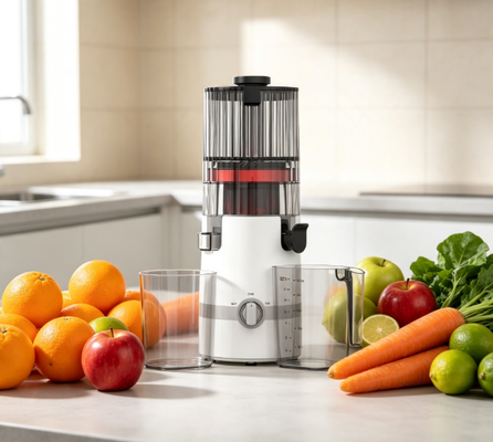 Fresh Smart HJ102B Slow Masticating Juicer 135mm Chute, 200W Cold Press, Kendini Temizleyici ve Aile Güvenliği Kilitle Her Şeyi Yapan Aile Suyu Çekicisi