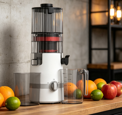Fresh Smart HJ102B Yavaş Çiğnenen Meyve Meyvesini Tazelemenin Daha Akıllı Yolu 135mm Çukur, 200W Soğuk Baskı, Kendini Temizleyici ve Güvenlik Kilit Tasarımı