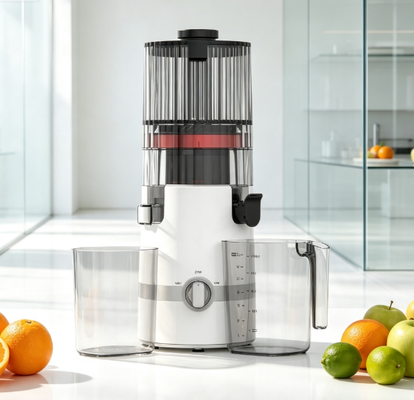 Fresh Smart HJ102B Slow Masticating Juicer 135mm Çukurlu, 200W Soğuk Presli, Kendini Temizleyici ve Güvenlik Kilit Sistemiyle Ailenizin Gündelik Tazelik Dozu