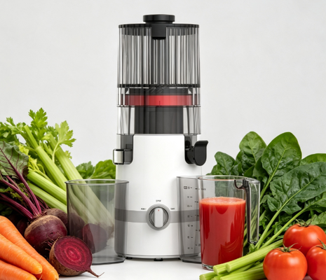 Fresh Smart HJ102B Yavaş Sıkma Meyve Sıkacağı – Ailenizle Birlikte Büyüyen Meyve Sıkacağı, 135mm Besleme Ağzı, 200W Soğuk Sıkım, Kendi Kendini Temizleme ve Akıllı Güvenlik Sistemi