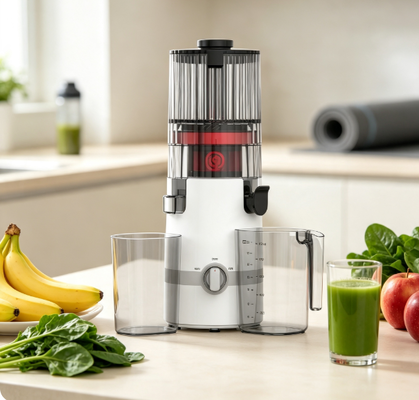 Fresh Smart HJ102B Slow Masticating Juicer 135mm Çakma, 200W Soğuk Baskı, Kendini Temizleyici ve Güvenli Güvenlik Tasarımı ile Aileniz'in Hak Ettiği Yeni Başlangıç