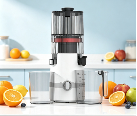 Fresh Smart HJ102B Yavaş Sıkma Katı Meyve Sıkacağı – %100 Saf Meyve Suyu, %100 Saf Keyif, %100 Saf Güvenlik, 135mm Geniş Ağız, 200W Soğuk Sıkım, Kendi Kendini Temizleme ve Aileler İçin Akıllı Kilit Özellikli