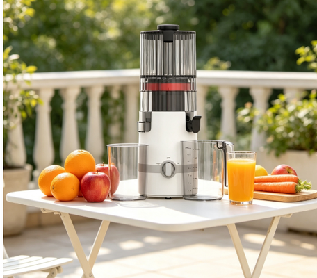 Fresh Smart HJ102B Yavaş Sıkma Katı Meyve Sıkacağı – 135mm Ağız, 200W Soğuk Sıkım, Kendi Kendini Temizleme ve Akıllı Kilitleme Özellikleriyle Yoğun Aileler İçin Taze Meyve Suyu Çözümü
