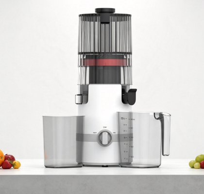 Fresh Smart HJ102B Slow Masticating Juicer 135mm Chute, 200W Cold Press, Kendini Temizleyici ve Çocuk Güvenli Kilit Tasarımı ile Ailenizi Doğal Olarak Besleyin