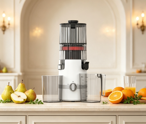 Fresh Smart HJ102B Yavaş Sıkma Katı Meyve Sıkacağı – Akıllı Kilit Teknolojisi, 135mm Besleme Ağzı, 200W Soğuk Sıkım ve Kendi Kendini Temizleme Özellikleriyle Sağlıklı Aileler İçin Güvenli Başlangıç