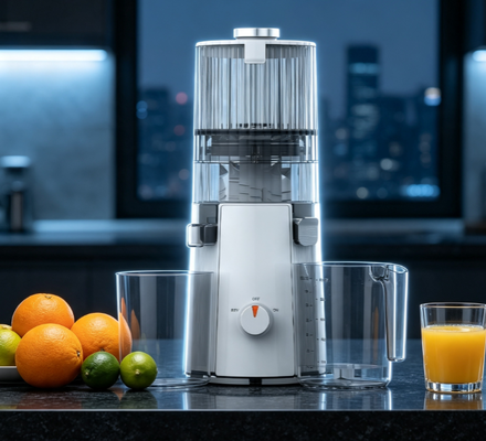 Fresh Smart HJ102A Yavaş Sıkma Meyve Sıkacağı – 135mm Geniş Hazneli, 55 RPM Soğuk Sıkım, Kendi Kendini Temizleyen ve Maksimum Meyve Suyu Verimi ile Nihai Bütün Meyve Ekstraktörü