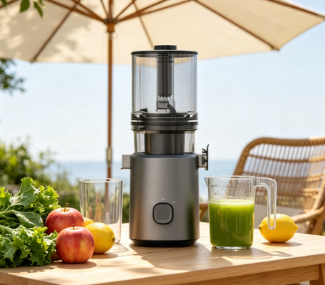 Fresh Smart HJ303 Gerçek Form Yavaş Sıkma Katı Meyve Sıkacağı — Meyve Gerçek Formunda. Meyve Suyu Gerçek Formunda.