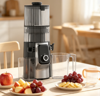 Taze Akıllı HJ102C Kompakt Yavaş Sıkacak - Hafif 3.39kg, Modern Mutfaklar İçin Yer Tasarrufu Sağlayan Tasarım