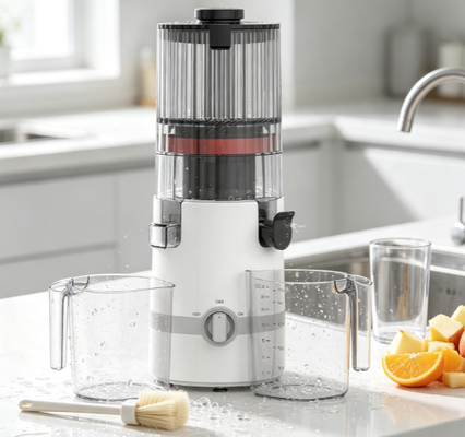 Fresh Smart HJ102B Geniş Besleme Ağızlı Yavaş Sıkma Meyve Sıkacağı, 135mm Hazne, 200W Motor, BPA İçermez