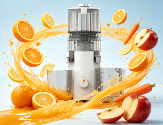 Fresh Smart HJ102A Geniş Besleme Yavaş Sıkacaklı Meyve Sıkacağı, 135mm Hazne, 200W Motor, BPA İçermez