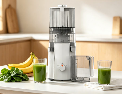 Fresh Smart HJ102A BPA İçermeyen Yavaş Sıkma Meyve Sıkacağı — 200W Güç, Tam Elmalar İçin 135mm Besleme Haznesi